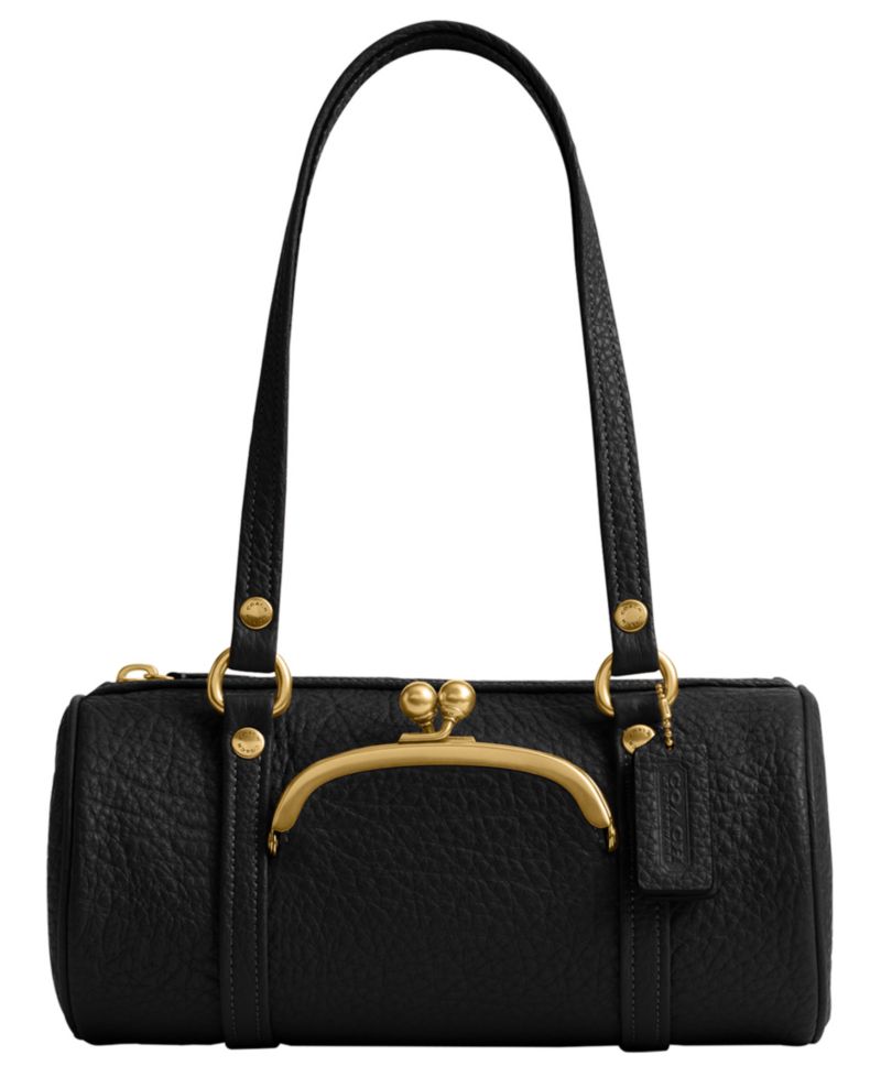 Originals Kisslock Medium Pebble Leather Barrel Bag 28