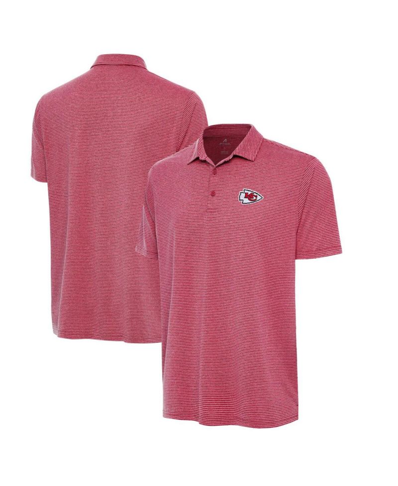 Men's Heather Red Kansas City Chiefs Scheme Polo Shirt