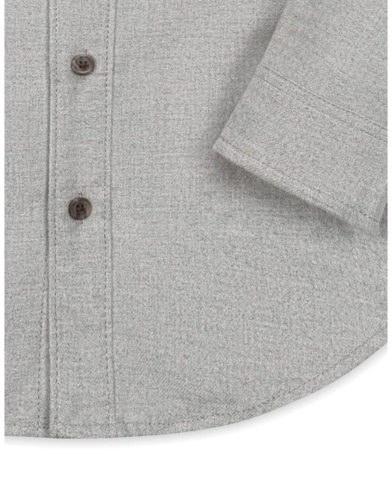 Boys Hope and Henry Organic Long Sleeve Flannel Button Down Shirt with Elbow Patches