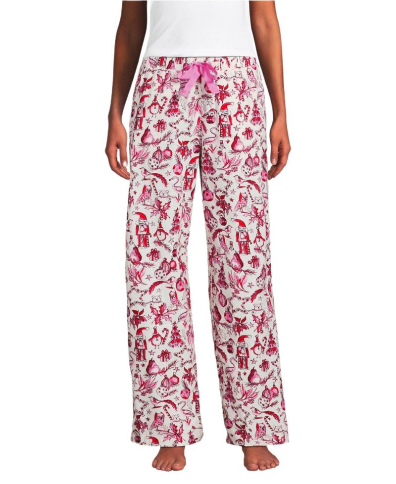 Women's Flannel Wide Leg Sleep Pants