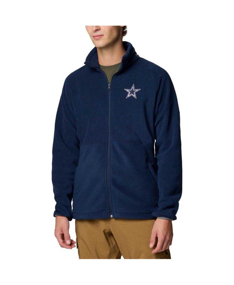 Men's Navy Dallas Cowboys Flanker IV Fleece Full-Zip Jacket