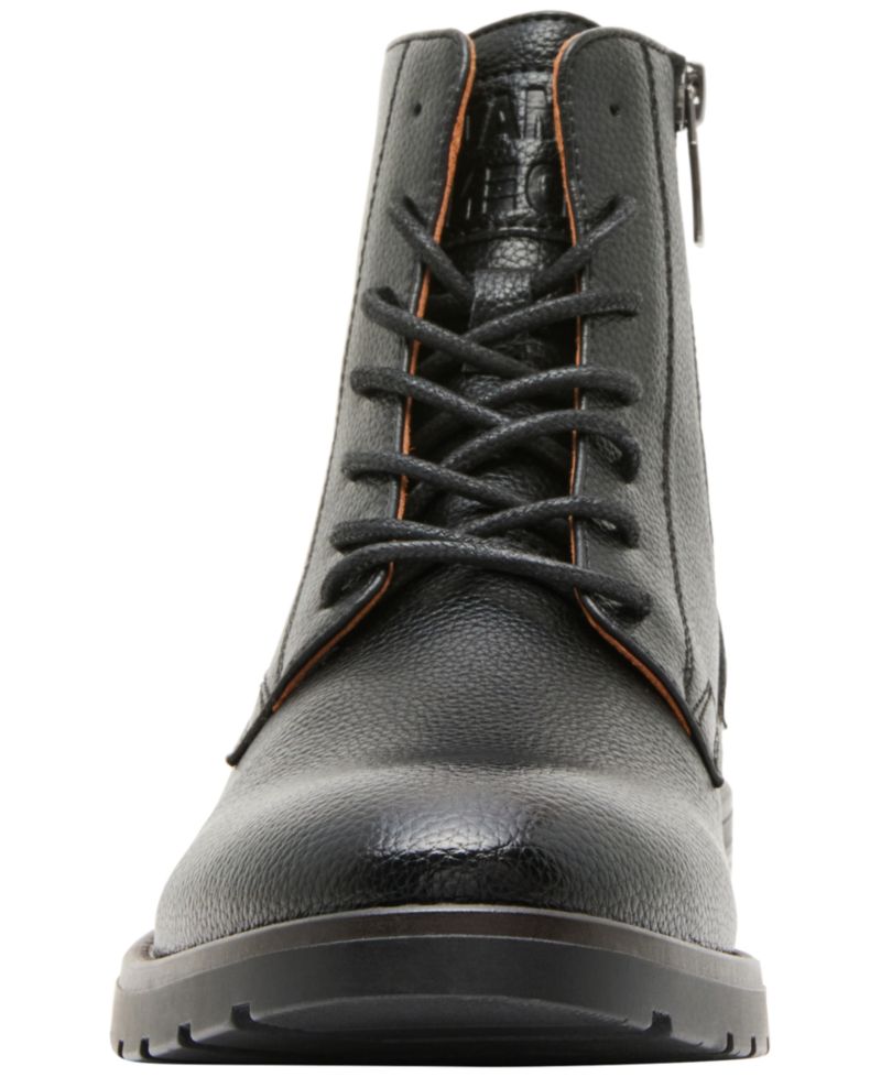 Men's Mmetty Combat Round Toe Faux Leather Boots