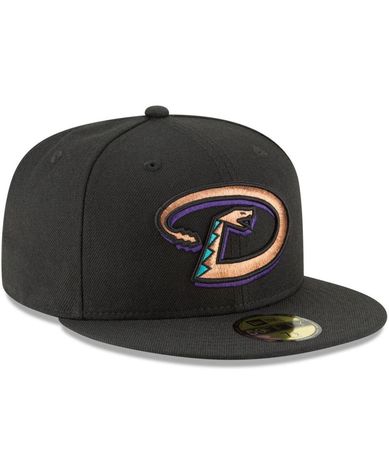 Men's Black Arizona Diamondbacks Cooperstown Collection Wool 59FIFTY Fitted Hat