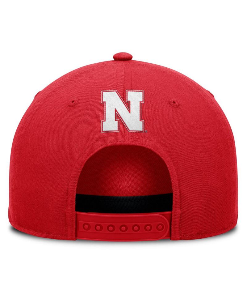 Men's Scarlet Nebraska Huskers Foul Ball Rope Adjustable Hat