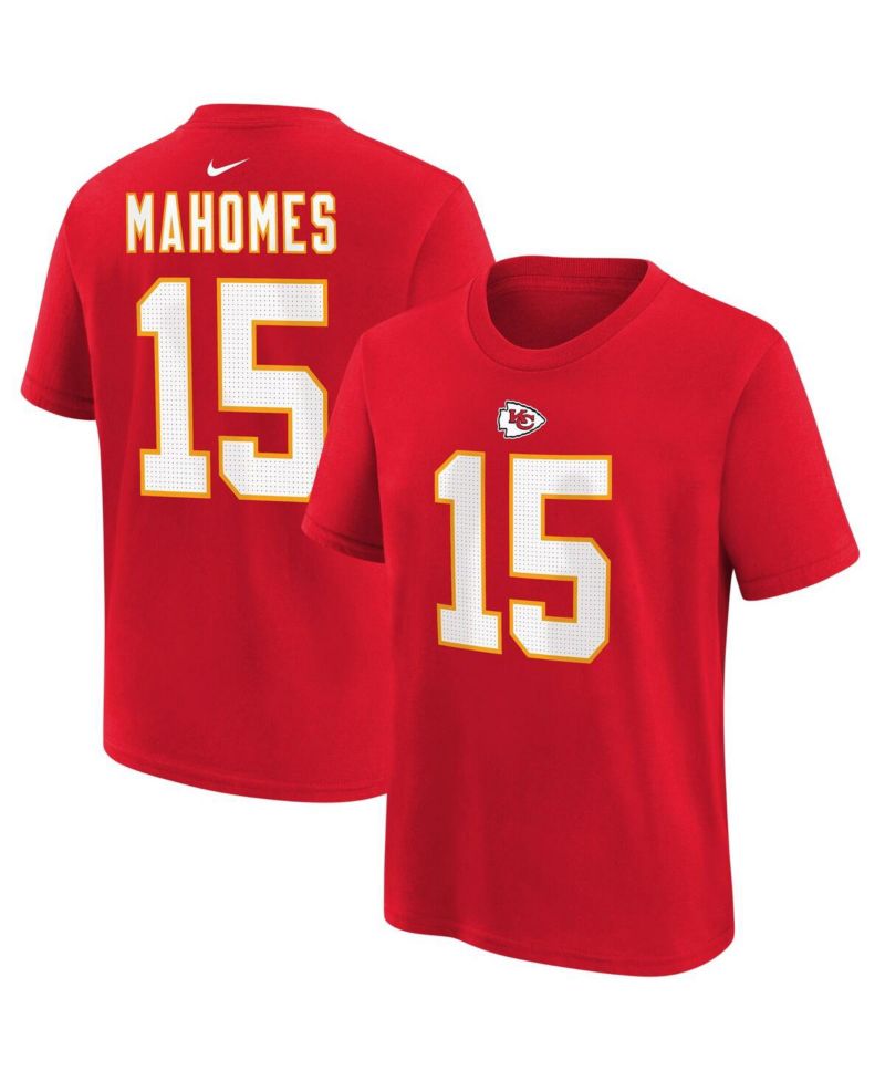Little Boys and Girls Patrick Mahomes Red Kansas City Chiefs Player Name and Number T-shirt