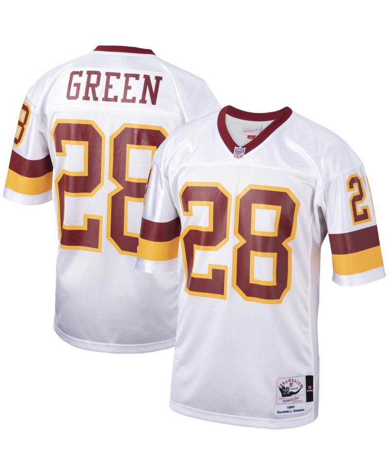 Men's Darrell Green White Washington Football Team 1991 Authentic Throwback Retired Player Jersey