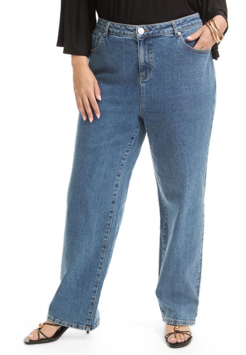 Women's June and Vie June Fit High-Rise Straight-Leg Stretch Jeans