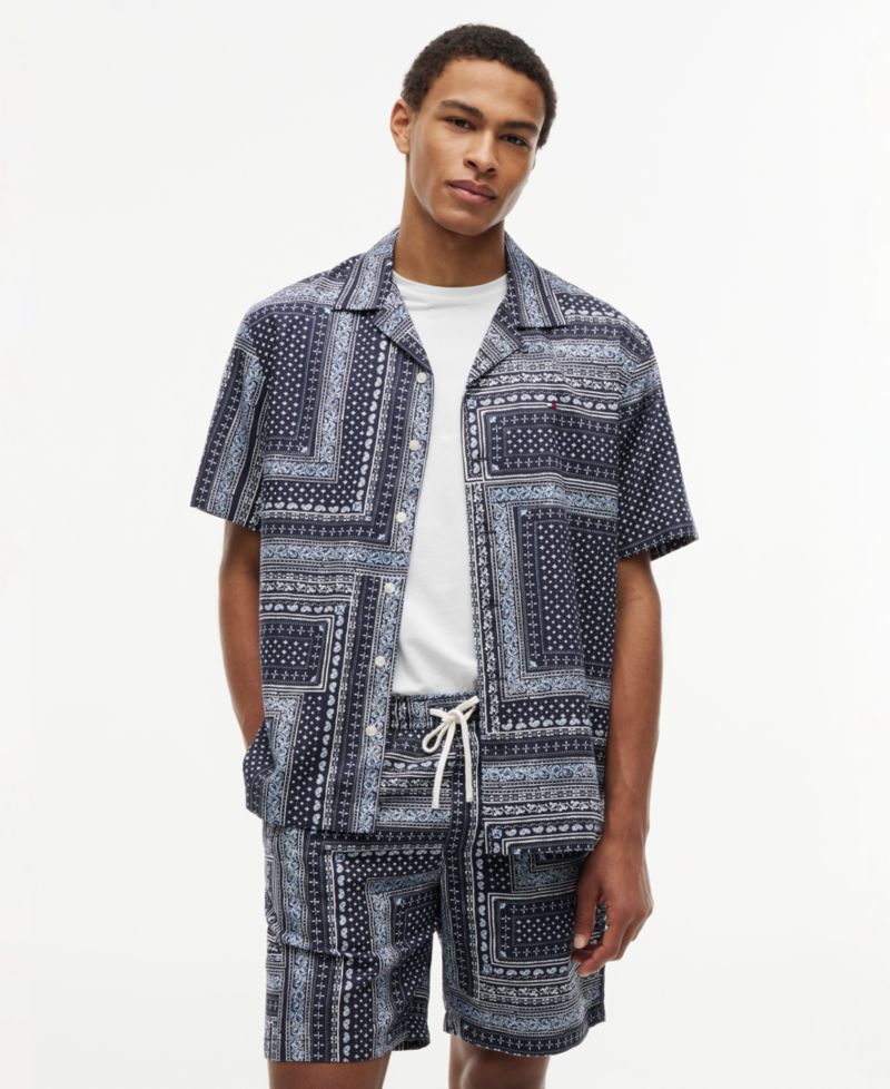 Men's Regular-Fit Bandana Print Shirt