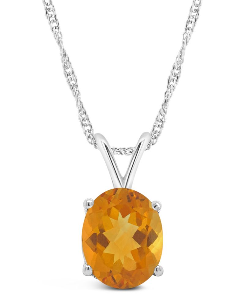 Amethyst (2-1/3 ct. t.w.) Pendant Necklace in Sterling Silver. Also Available in Blue Topaz, Citrine, and Rose Quartz