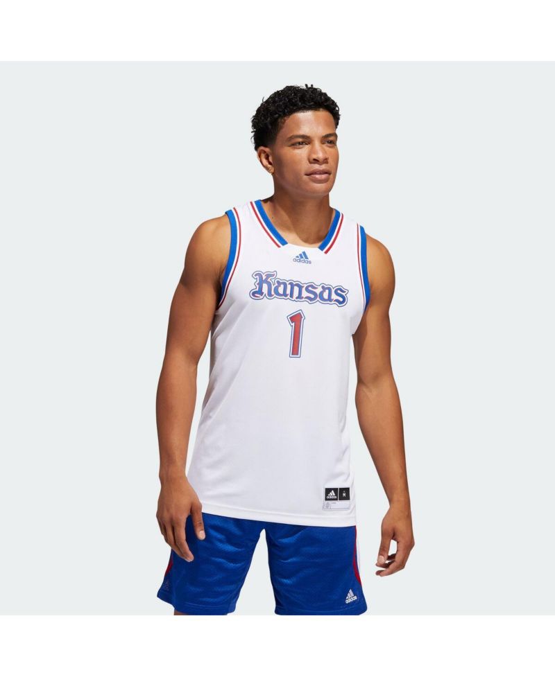Men's 1 White Kansas Jayhawks Alternate Swingman Jersey