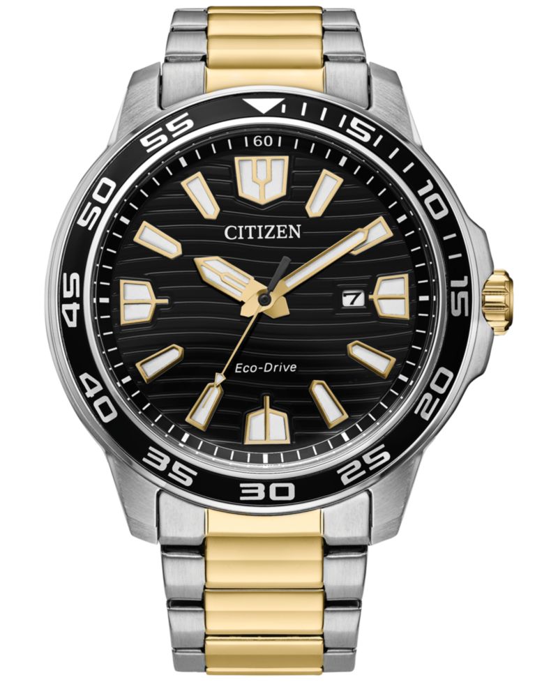 Men's Sport Two-Tone Stainless Steel Bracelet Watch 45mm