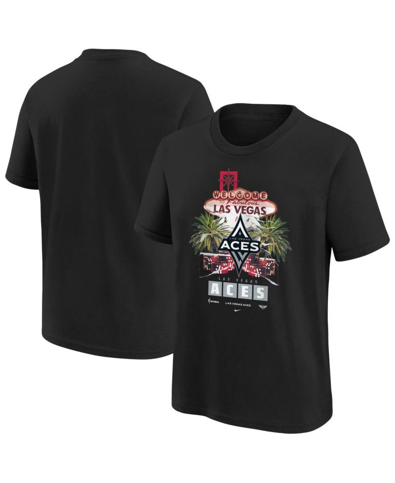 Big Boys and Girls Black Las Vegas Aces Original Content T-Shirt