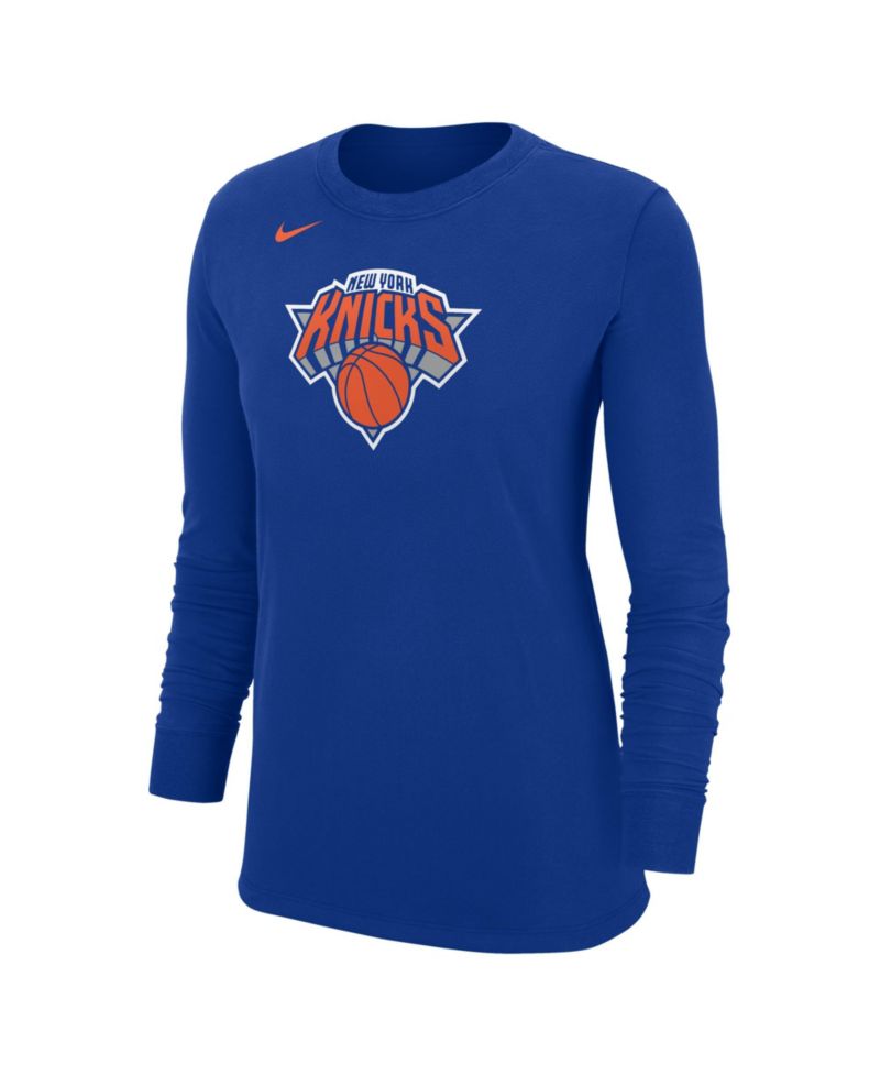 Women's Blue New York Knicks Core Long Sleeve T-Shirt