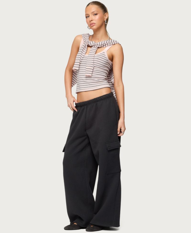 Women's Wide Leg Cargo Sweatpants