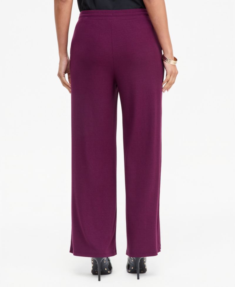 Women's Rib-Knit Wide-Leg Pull-On Pants