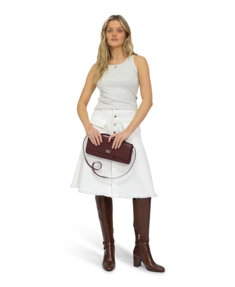 Women's Let Me Wander Button Front Denim Midi Skirt