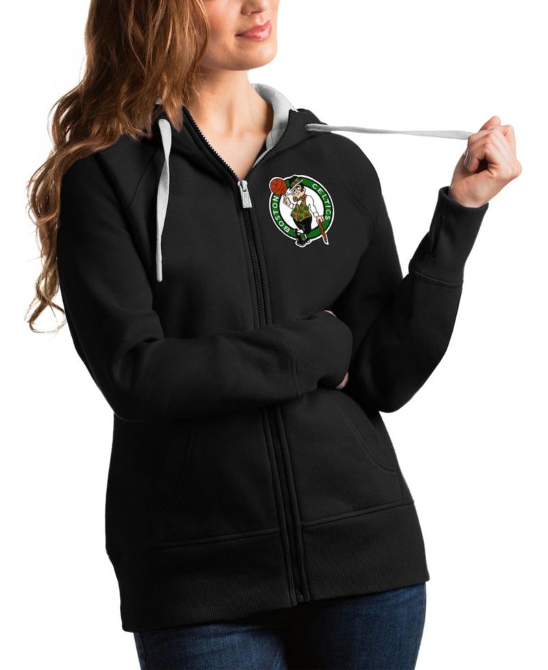 Women's Black Boston Celtics Victory Full-Zip Hoodie