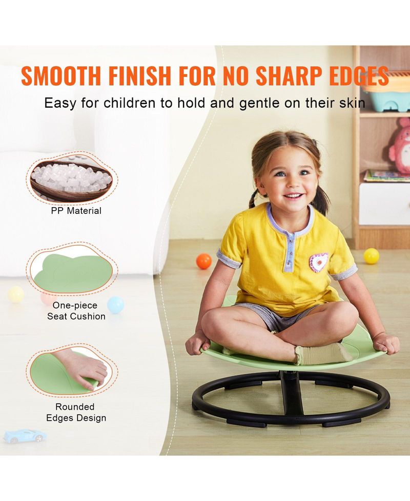 Ages 3+ 360&deg; Spin Sensory Elephant-Shaped Swivel Chair