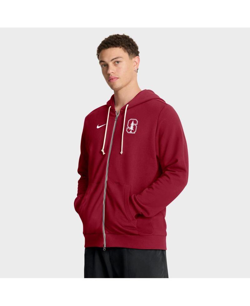 Men's Cardinal Stanford Cardinal 2025 Sideline Standard Issue Dri-FIT Full-Zip Hoodie