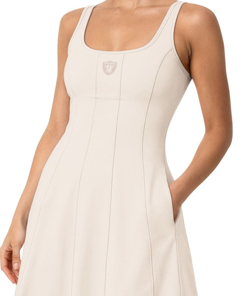 Women's Las Vegas Raiders Mini Scoop Neck Fit & Flare Dress
