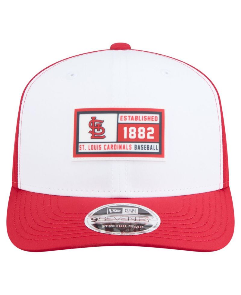 Men's White/Red St. Louis Cardinals Established Patch 9SEVENTY Adjustable Hat