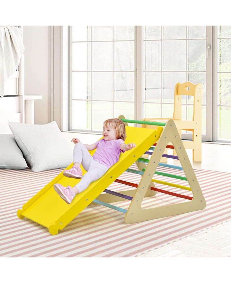 Toddler Montessori Adjustable Climbing Triangle Set, 3-Piece