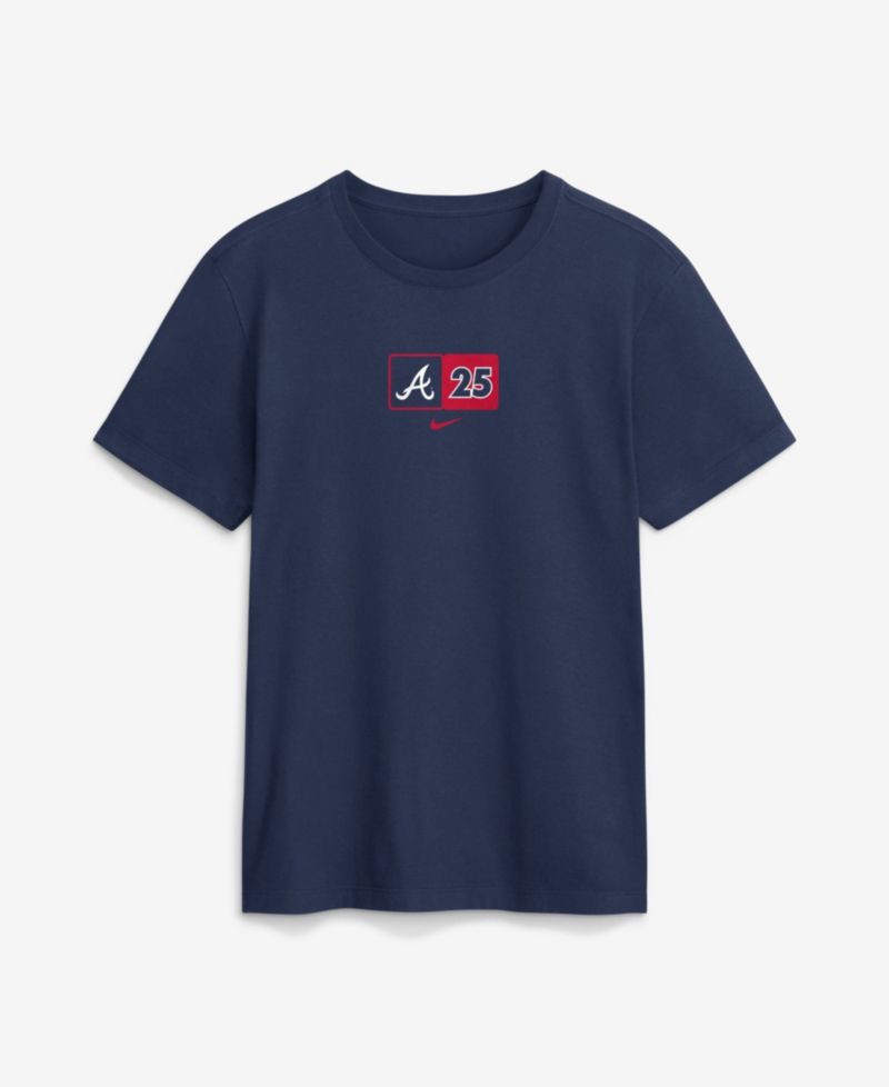 Men's Andruw Jones Navy Atlanta Braves 2026 Hall of Fame Stats Name & Number T-Shirt