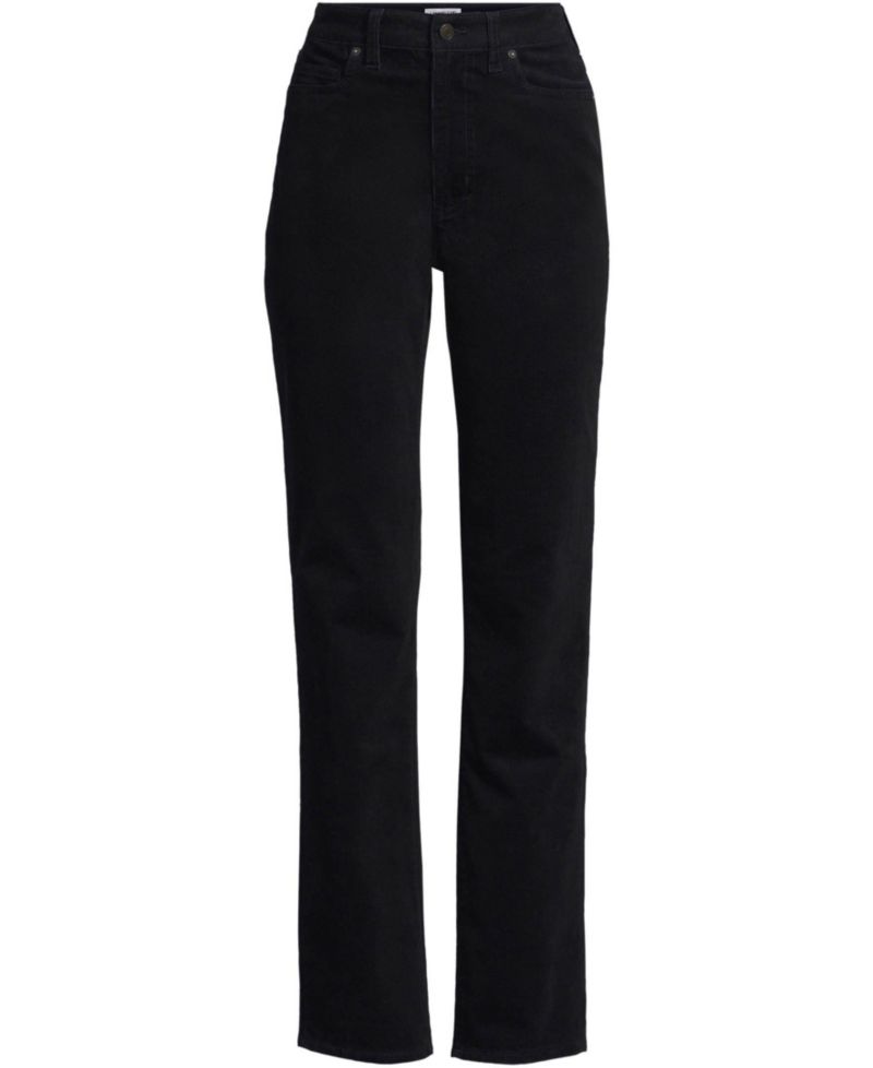 Petite Fine Wale Corduroy High Rise Straight Leg Pants
