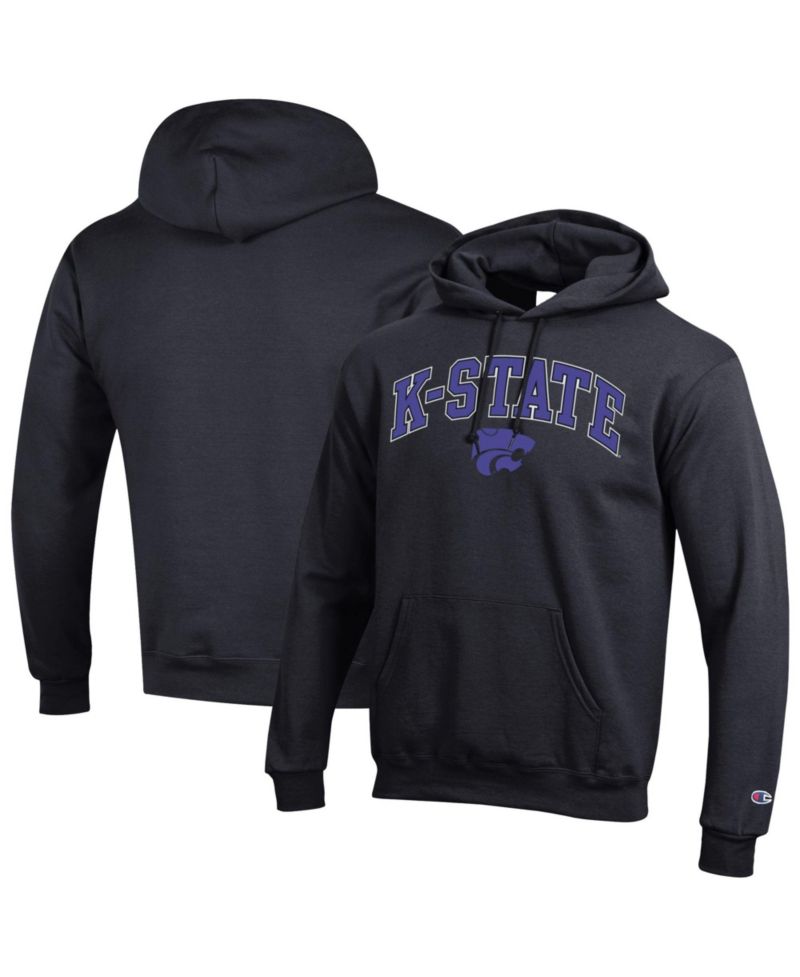 Men's Champion Purple Kansas State Wildcats Arch Over Logo Pullover Hoodie