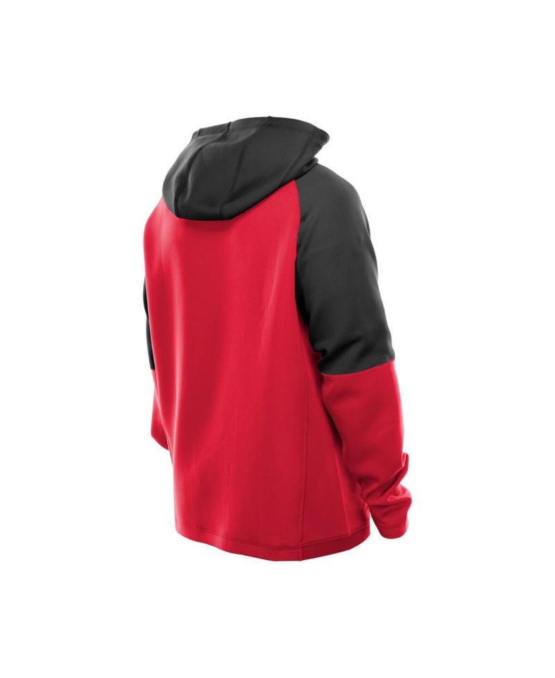 Men's Scarlet San Francisco 49ers Combine Authentic Color Block Raglan Pullover Hoodie