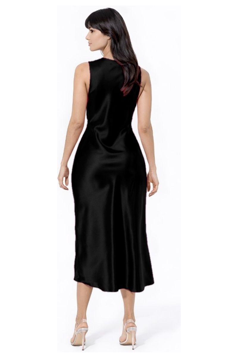 Women's Satin Cowl Maxi Dress