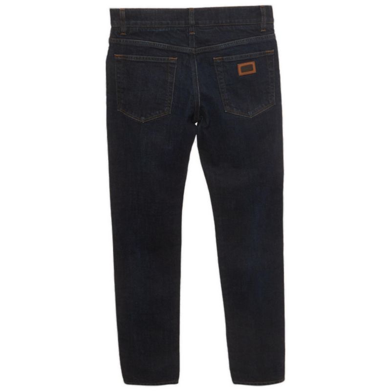 Dolce & Gabbana Women's Mid-Rise Straight-Leg Dark-Rinse Jeans