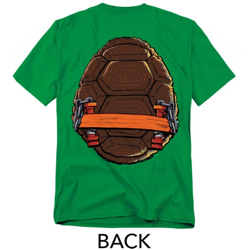 Men's Mayhem Michelangelo Shell Front Back T-Shirt