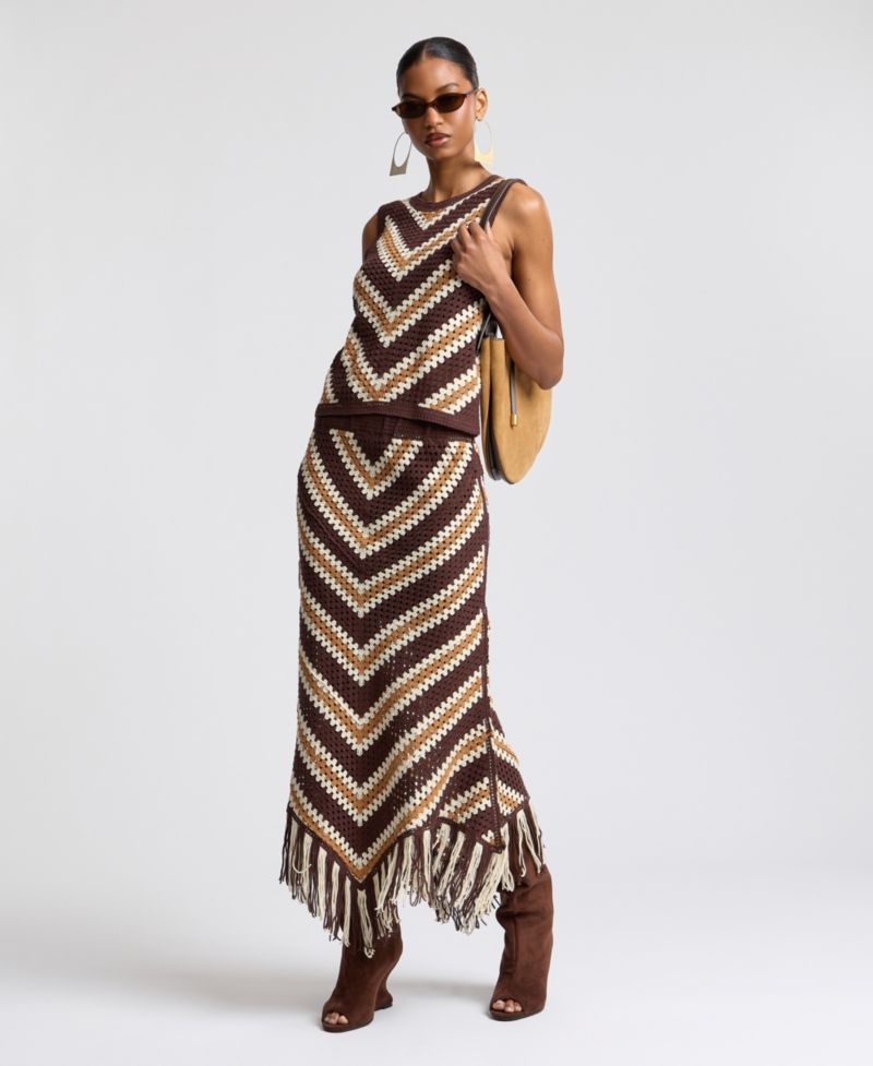 Women's Crochet Sleeveless Sweater