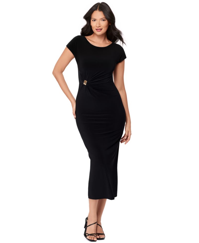 Women's Pull-On Round Neck Shaping Dress