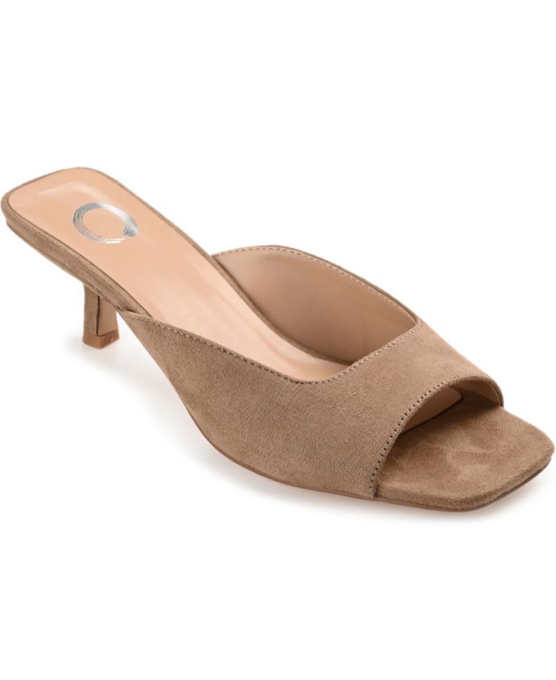 Women's Larna Square Toe Slip On Kitten Heels