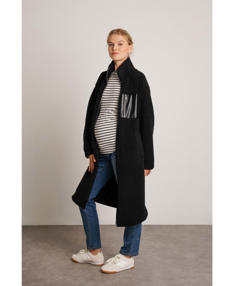 Women's Teddi Baby Wearing Long Coat