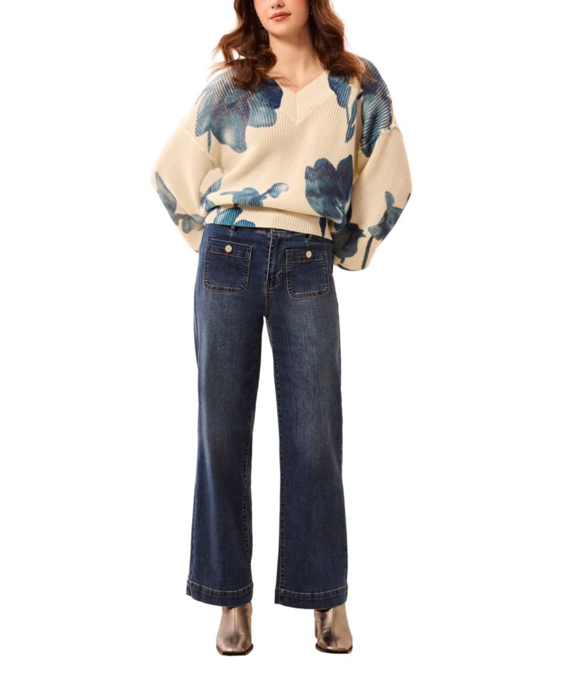 Women's Sophia High-Waist Wide-Leg Denim Jeans