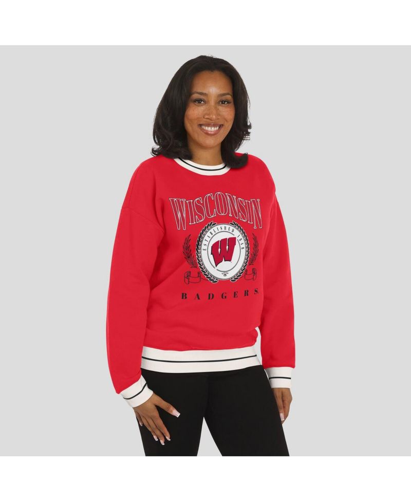 Women's Red Wisconsin Badgers Seal Sweatshirt