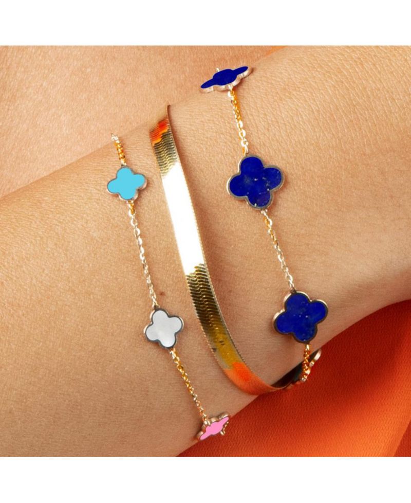 Mini Pastel Mixed Clover Bracelet