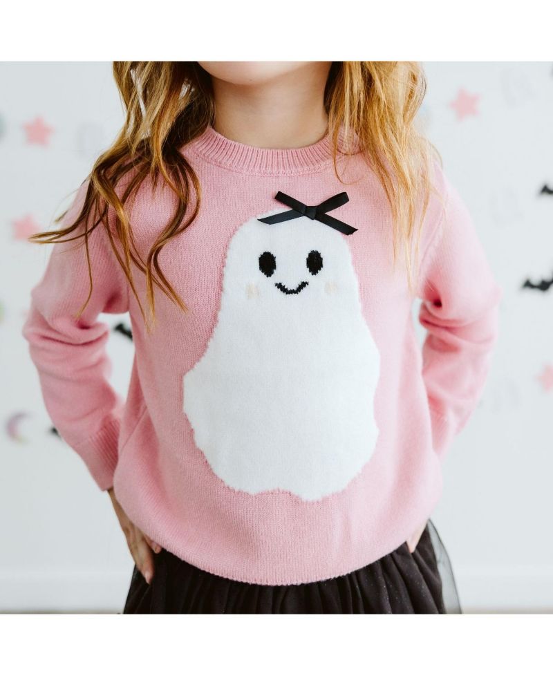 Baby Girls (6m-24m) Sweet Ghost Halloween Sweater