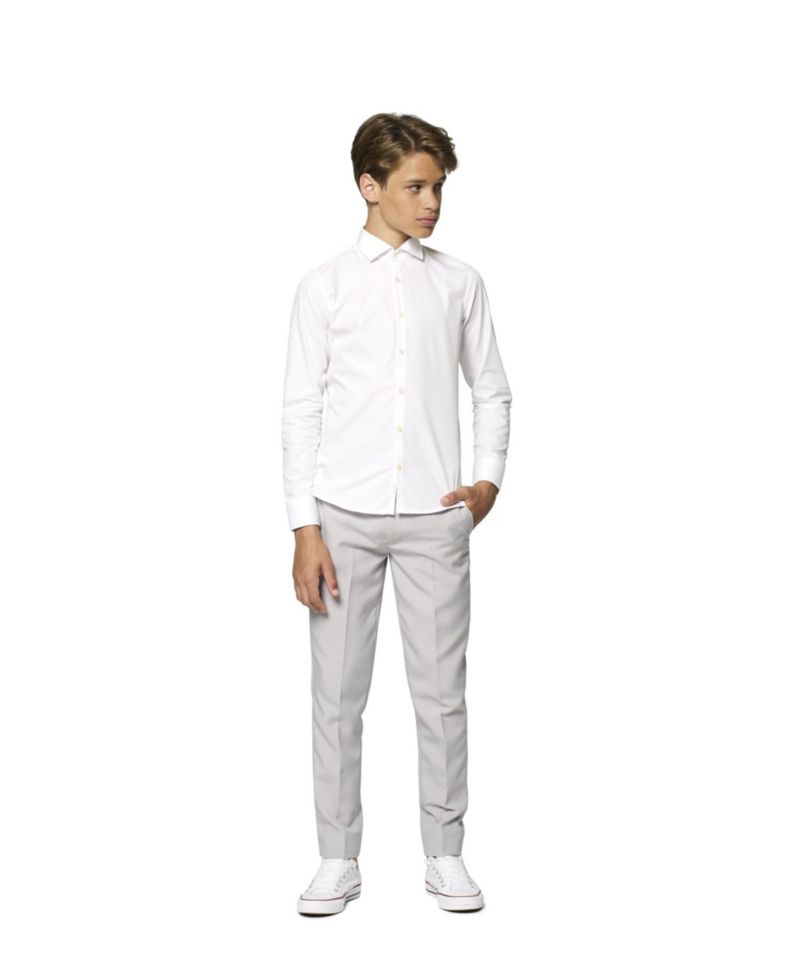 TEEN BOYS SHIRT LS WHITE KNIGHT