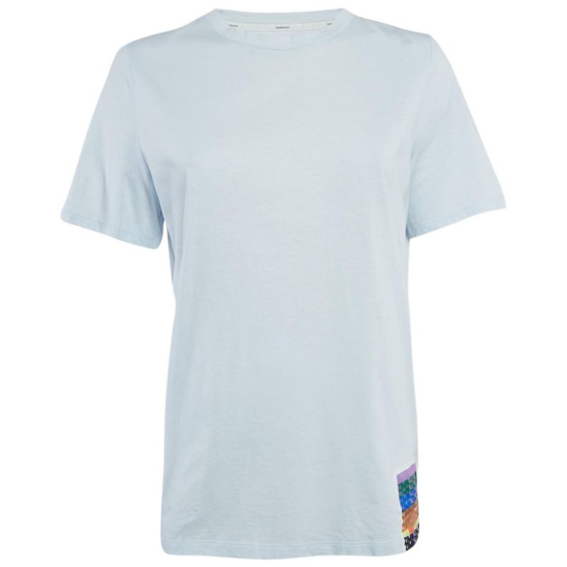 Women's Blue Logo Applique Jersey T-Shirt