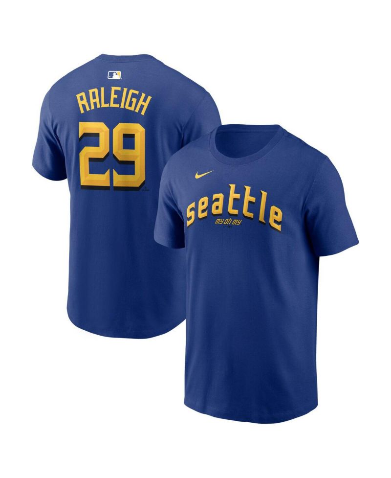 Men's Cal Raleigh Royal Seattle Mariners City Connect Name & Number T-Shirt
