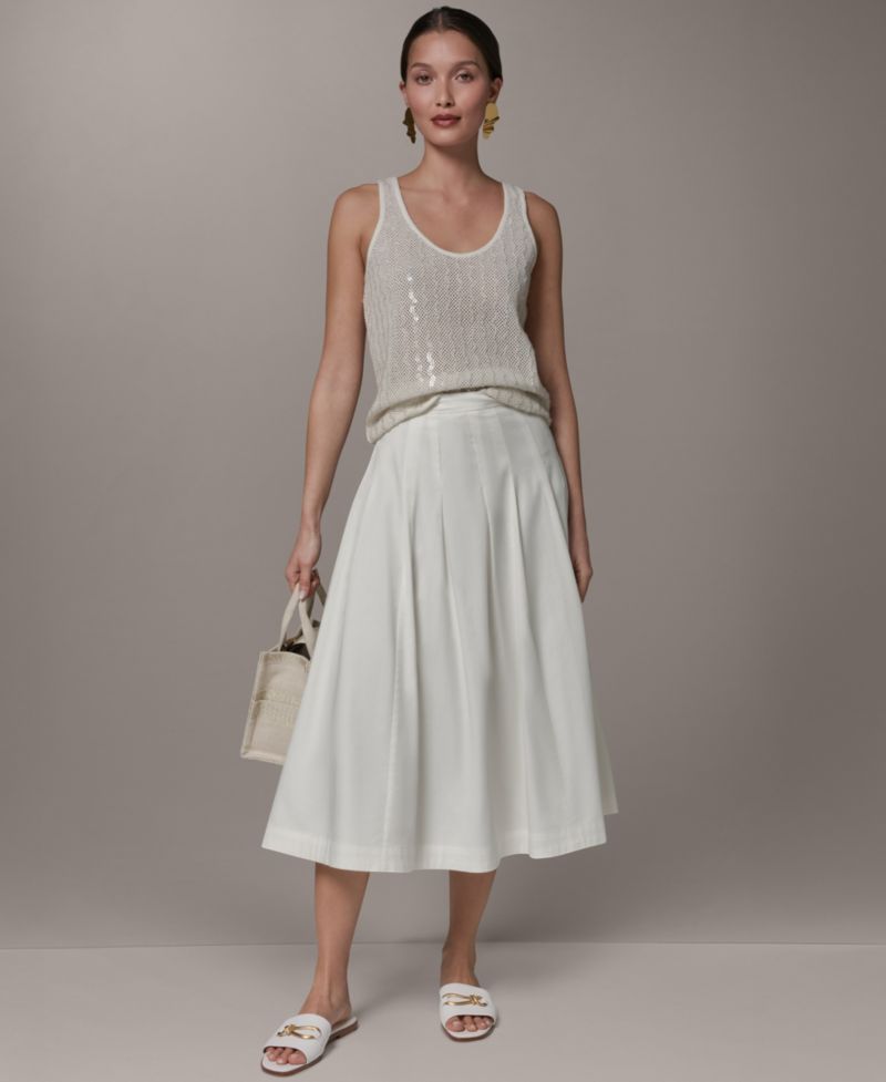 Women's Pleated Midi Skirt