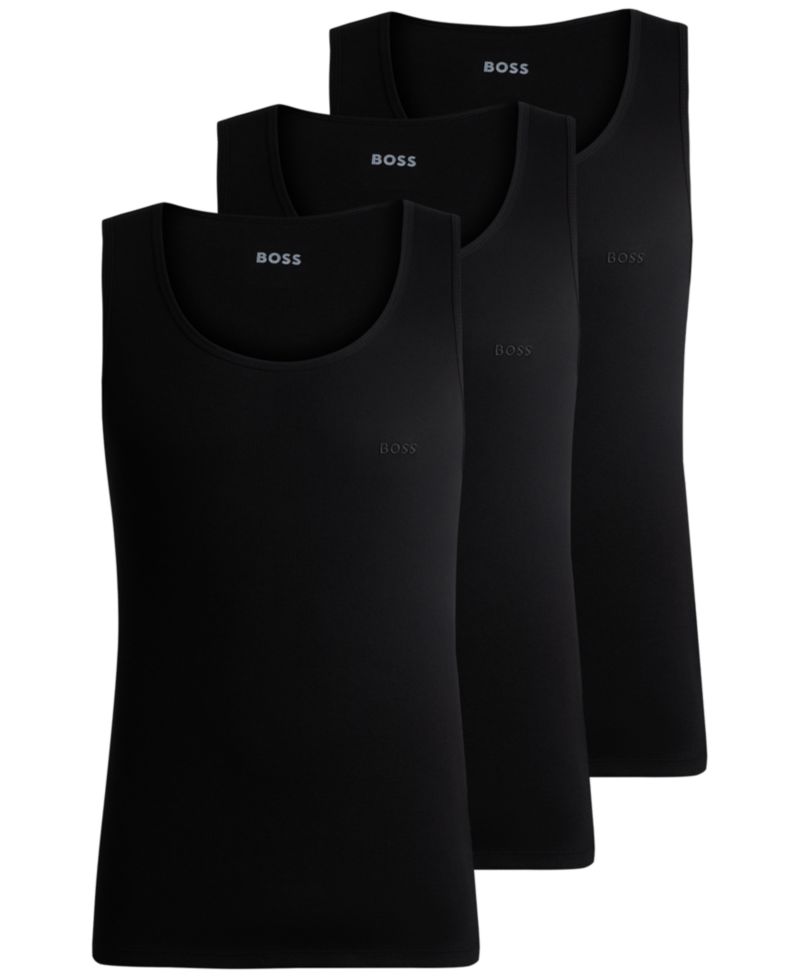 Men's 3-Pack Cotton Ribbed Classic Tank Tops