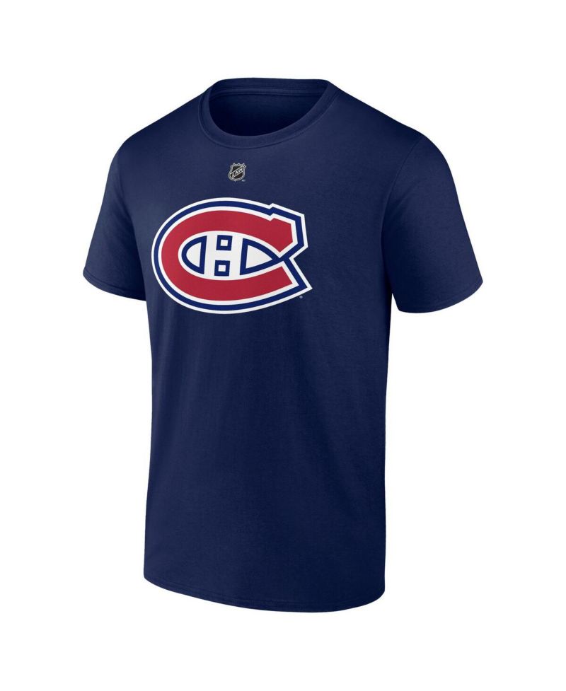 Men's Ivan Demidov Navy Montreal Canadiens Authentic Stacked Name & Number T-Shirt