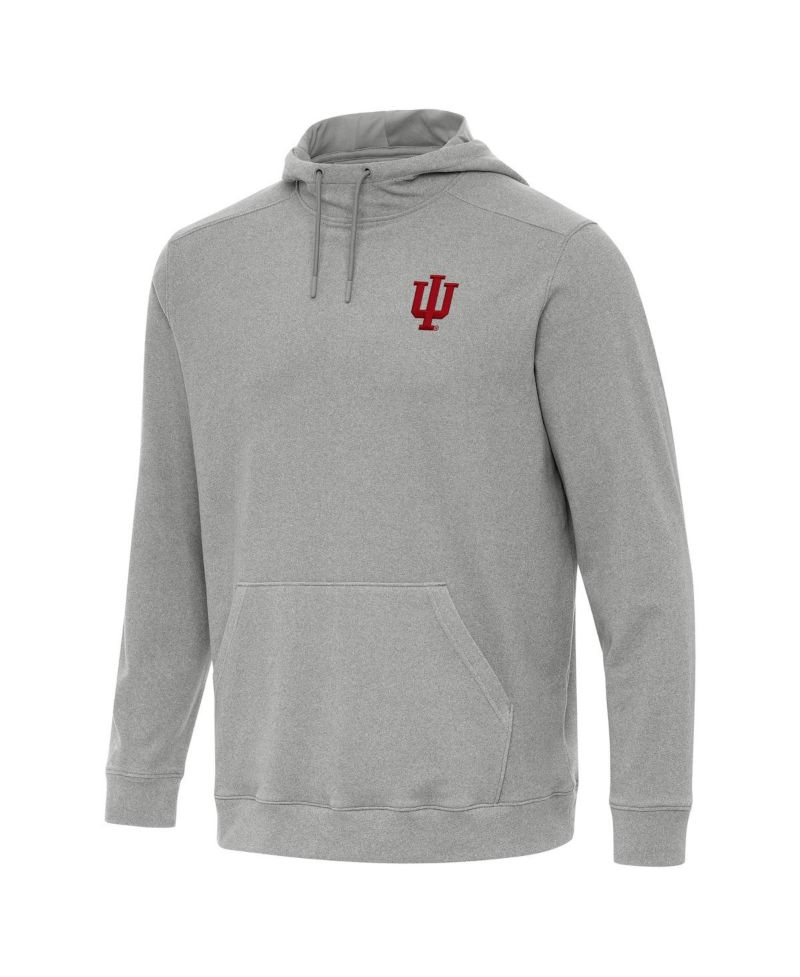 Men's Heather Gray Indiana Hoosiers Cloud Pullover Hoodie