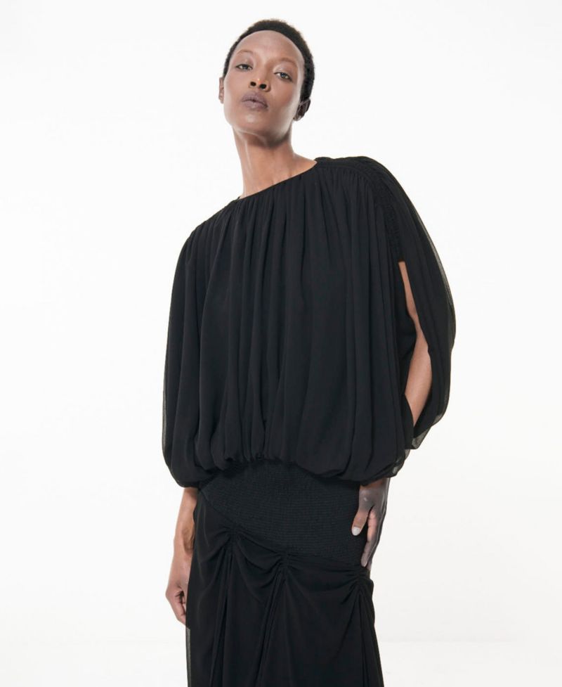 Women's Ruched Shoulders Top