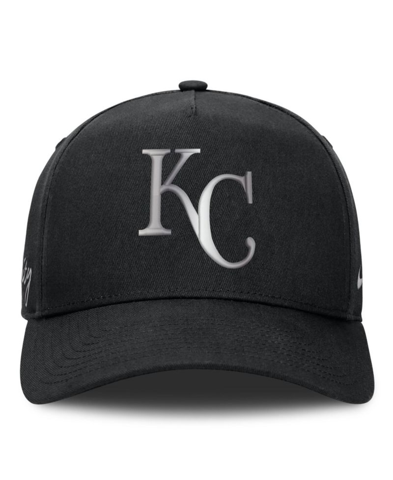 Men's Black Kansas City Royals Rise Dri-FIT A-Frame Adjustable Hat